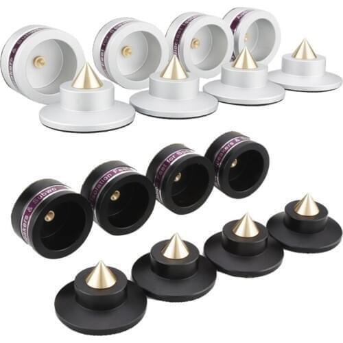4Pcs Aluminum Shockproof Spike Pads Isolation Stand Feet for Audiocrast IF03S/IF03B Amplifier Speaker Player Subwoofer