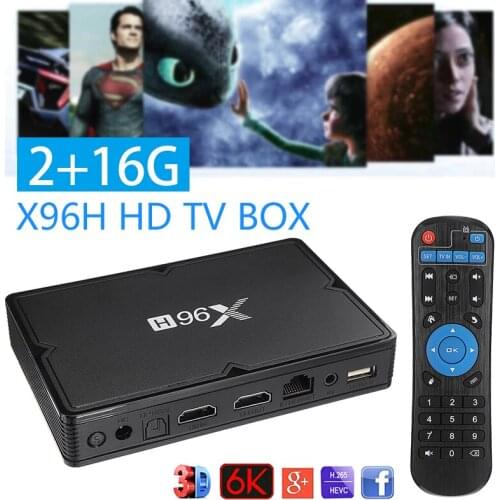 Android 9.0 2GB+16GB TV Box Equipped With Quad-core ARM Cortex-A53 Processor Supports Multiple Connections Set Top Box
