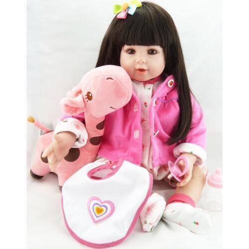 Bebes reborn 20" girl soft silicone reborn baby dolls best children gift classic play house toy dolls gift