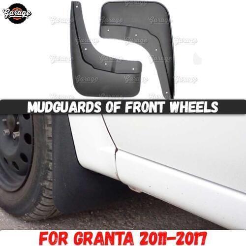 Mudguards of front wheels for Lada Granta 2011-2017 broad form Rubber accessories protective anti splash car styling tuning