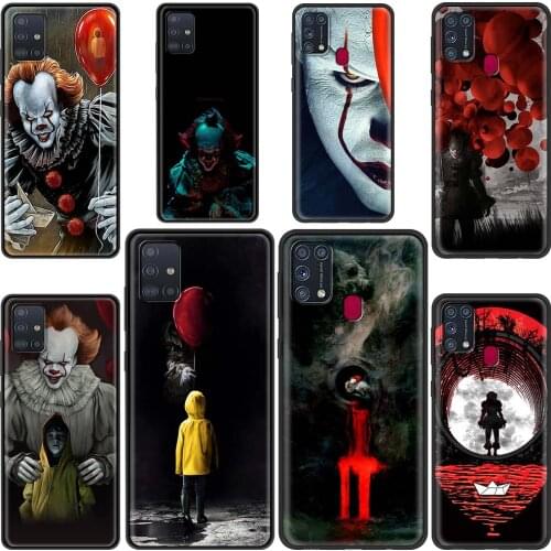 Cover For Samsung Galaxy M31s M31 Prime M51 M21 M11 M01 F41 A9 A7 2018 Fundas Black TPU Cases Shell Pennywise Clown Horror