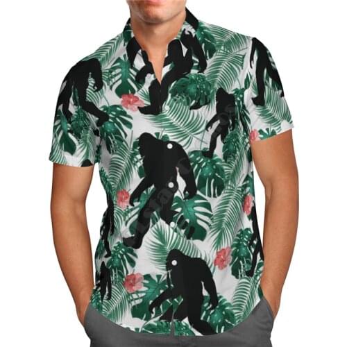Hawaii Shirt Hawaiian beach Summer Gorilla Printed 3d Mens Shirt Harajuku Tee hip hop shirts 22