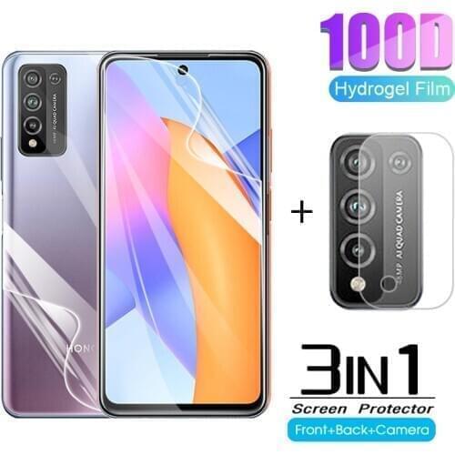 3in1 Screen Hydrogel film For Huawei honor 10x 10 20 lite 10 10i 20i Camera Protector For honor10x lite Full Cover soft protect