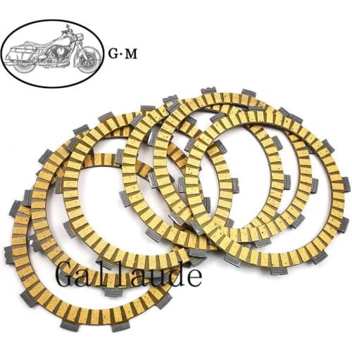 Motorcycle Carbon Fibre Clutch Friction Plates Kit For Yamaha XVS400 XVS400C Drag Star XV400 XV500 XV535 Virago