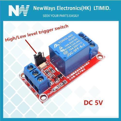 Red Pcb Dc 5V 1 Channel Relay Module With Optical Coupling Isolation Plate Support High And Low Level Trigger Extension