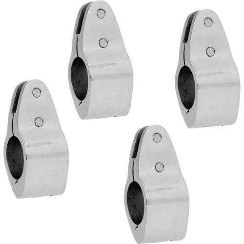 4 Boat Cover/Canopy Fitting Tube Knuckle Clamp Fit 22mm OD Tube Frame Hinged