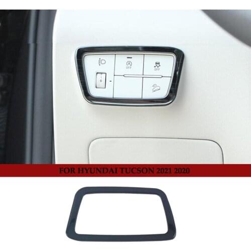 Car Head Lamp Light Switch Headlight Adjustment Knob Panel Control Protective Trim Car Styling For Hyundai Tucson 2021
