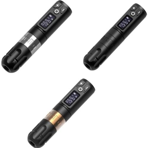 2021 New Arrival Hello Logo Wireless Tattoo Machine Pen Ambition Brush Coreless Motor Strong Quiet Replace Battery Free Shipping