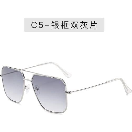 Retro Classic polygon oversized Sunglasses Men Brand Designer Sun Glasses Women Vintage Metal Frame Gradation Eyewear UV400