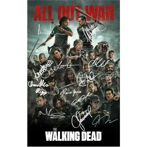 THE WALKING DEAD Signature Art Film Print Silk Poster Home Wall Decor 24x36inch