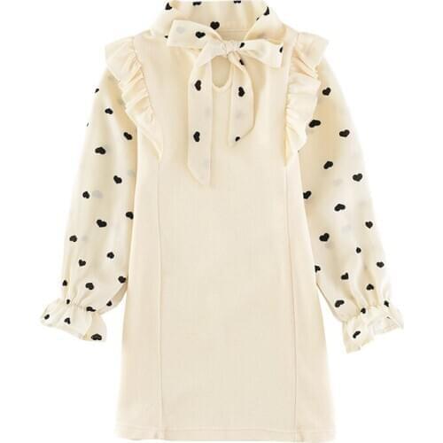 Girl spring new dress Girl spring and autumn long sleeve dress Sweet fashion dress for girls Girl casual dress