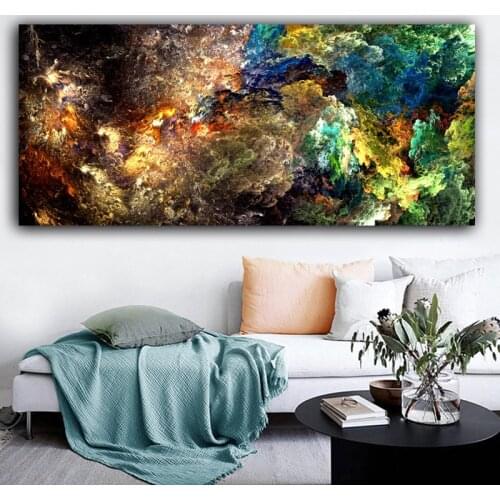 CHENFART Nordic Poster Green like Plant Landscape Oil Painting Abstract Canvas Picture Wall Art For Living Room Home Decor