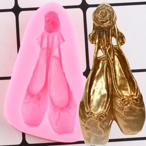 Ballet Shoes Silicone Mold Baby Party Cupcake Topper Fondant Cake Decorating Tools Candy Resin Clay Chocolate Gumpaste Moulds