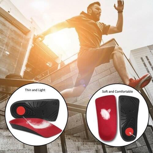 Shoe Insoles Arch Support Heel Insoles Non-slip Heighted Shock Absorption Insoles for Men Women -OPK