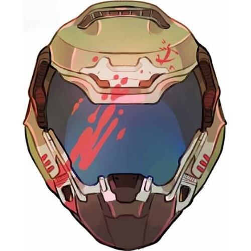 Creative Doom Slayer Graffiti Car Sticker Windows Decal Vinyl Car Wrap Funny Occlusion Scratch Decor Protector Decal kk13*10cm