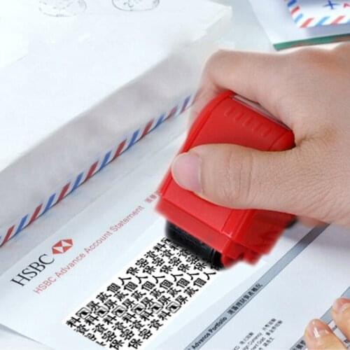 Creative Data Protection Roller Stamp 6 Colors Information Coverage Data Protection Roller Identity Privacy Protector Stamp