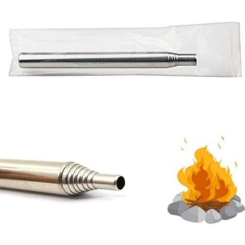 Outdoor Fire Blow Tube Pocket Bellower Camping Fire Tool Retractable Blowpipe High Speed Survival Gear