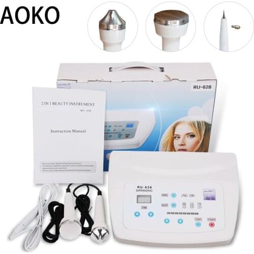 AOKO Ultrasonic Skin Care Machine Blemishes Wrinkle Removal High Frequency Face Lifting Anti Aging Beauty Facial Massage Machine