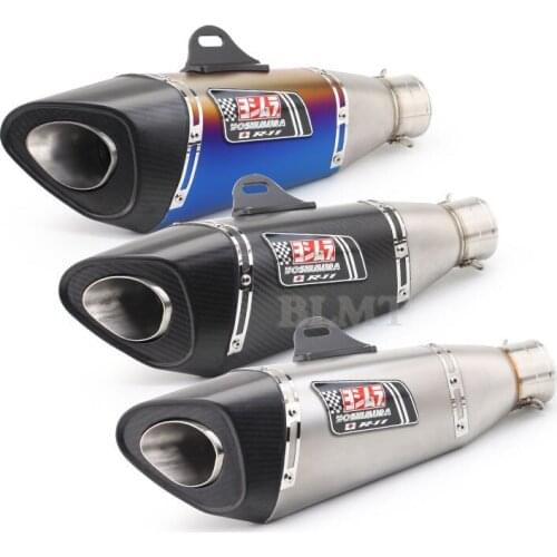 60mm 51mm Universal Motorcycle Yoshimura Exhaust Pipe Escape Modified Carbon Fiber Muffler For Z800 Z900 R15 GSXR150 S1000RR