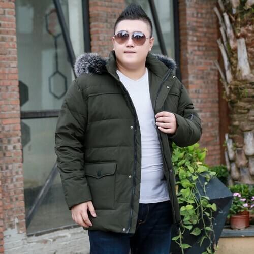Winter People Hooded Business Casual Fur Collar Keep Warm Popular Plus Fertilizer Xl Mens Down Jacket Extra Large Coat Big