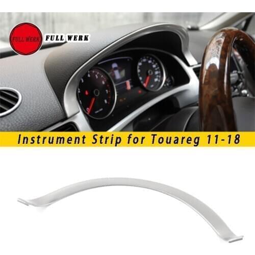 1 pc SS Car Styling Dashboard Instrument Strip Decoration Trim Sticker Cover Frame for Touareg 11-18 Interior Moulding Accessori