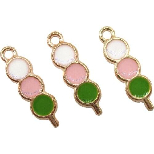 10pcs 6*22mm Lollipop Candied Enamel Alloy Charms Pendant For Bracelets Necklace Accessories DIY Fashion Jewelry Finding XL578