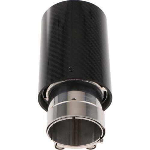 180mm Car Exhaust Carbon Fiber Tail Pipe Muffler Tips 64mm for BMW 3 Series