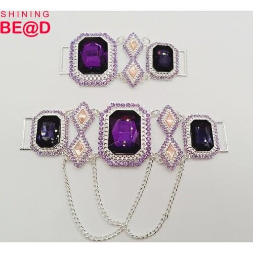 2020 Fashion Beautiful Lastest DIY Beautiful big crystal glass bikini connectors 100 piece for swimsuit/rhinestone chain for bra