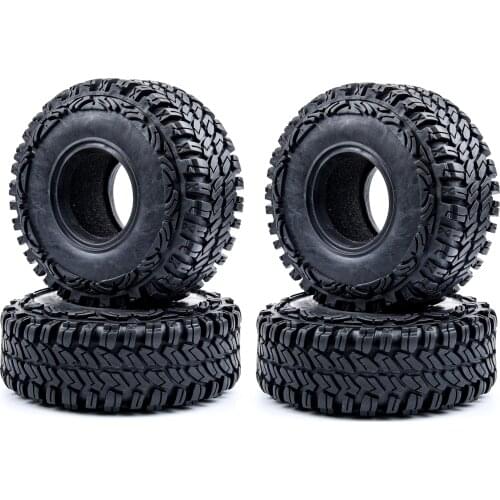 4PCS 1.9" Terrain Rubber Wheel Tires 113mm for 1/10 1:10 Scale RC Car Crawler Axial SCX10 90046 Tamiya CC01 D90
