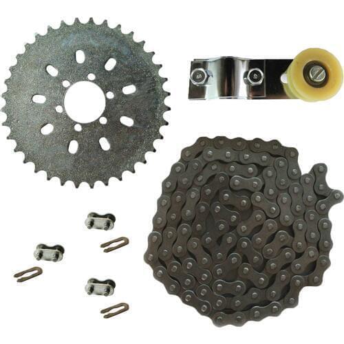 6 Holes 36 Teeth Sprocket&415 Chain&Chain Tensioner Fits 49/80cc Motorized Bike