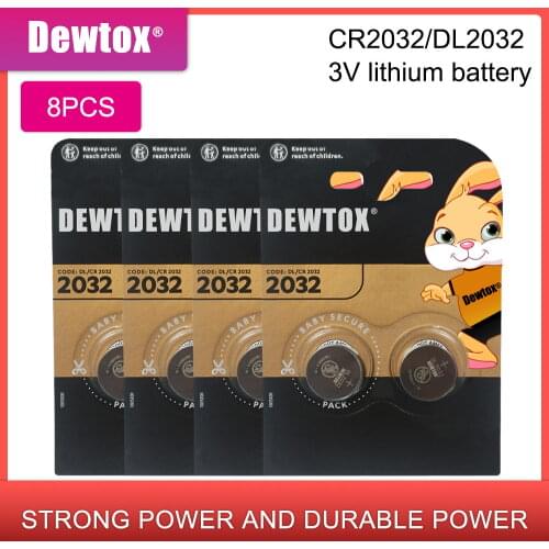 8pcs original for DURACELL cr2032 DL2032 ECR2032 5004LC KCR2032 BR2032 3v button battery For Watch Computer Remote control toys