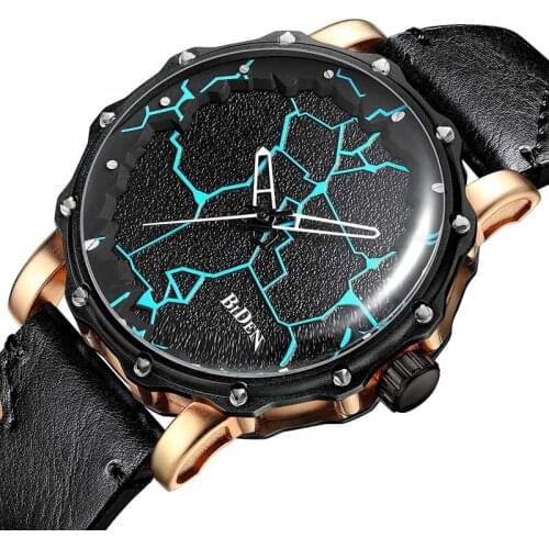 BIDEN Men's Watch With Leather Strap