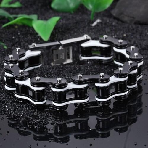 Stainless Steel Bracelet Titanium Steel Bracelet Punk Wind Men 's Bicycle Bracelet Stainless Steel Jewelry Wholesale