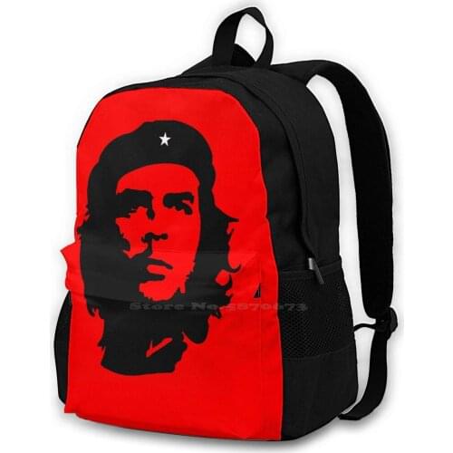 Che Guevara Rebel Revolution Marxist Revolutionary Cuba Power To The People! Black On Red. Rucksack Knapsack Storage Bag
