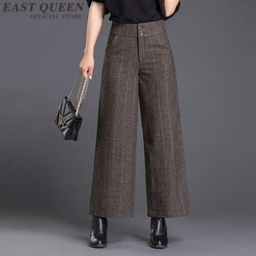Business office Palazzo culotttes femme wide leg pants women female loose baggy ladies elegant pants trousers fall autumn DD451