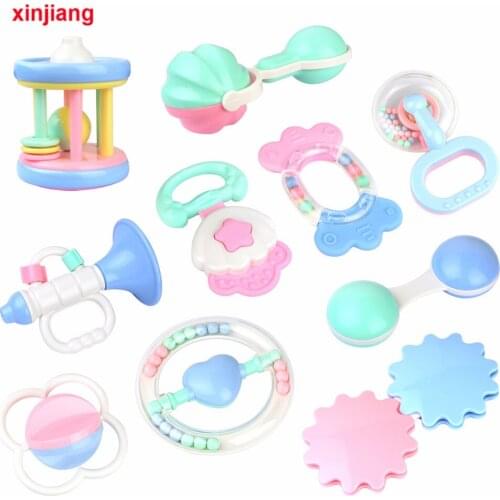 Baby Rattles Teether Toys Toddlers Music Hand Shake Bell Ring Musical Rattle Hand Shake Bell Ring Intelligence Toys For Kids
