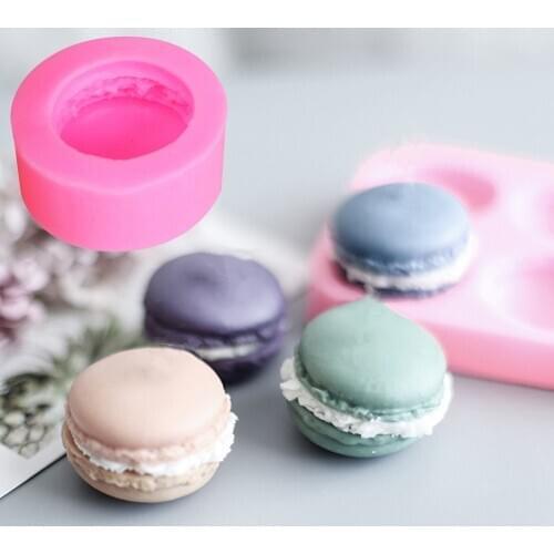 M513 Macaroon Hamburger Soap Silicone Mold Fondant Cake Decorating Tools Clay Resin Molds Gumpaste Chocolate Candy Surgar Moulds
