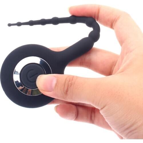 JIUUY 10 Frequency Urethral Vibrator Horse Eye Stick Silicone Vibrating Penis Plug Sex Toy for Men