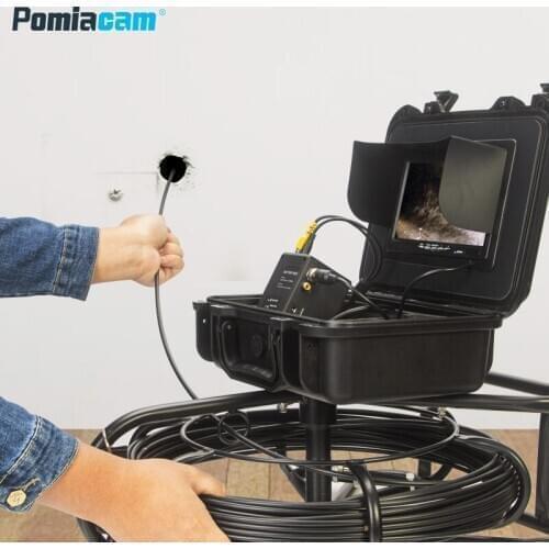WP7600A 23mm Professional Pipeline Endoscope Camera 20/30/50M Snake Video Camera 7"LCD Sewer Drain Pipe Inspection Camera System