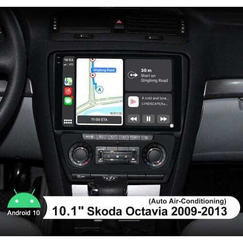 10.1” Radio Tape Recorder 1 din Autoradio Android Car Multimedia Player Wireless Carplay Bluetooth For Skoda Octavia 2009-2013