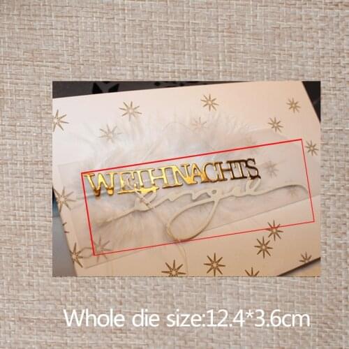 Metal Cutting Dies Christmas angel German Scrapbooking paper Decoration Embossing Paper Card Craft 124*36 mm