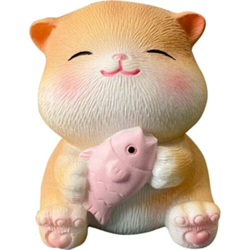 ZOCDOU 1 Piece Mini Cartoon Cat Small Statue Little Figurine Crafts Figure Ornament Miniatures