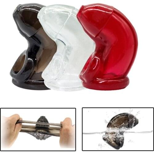 Reusable Enlargement Condom Male Delay Ejaculation Penis Sleeve Penis Extender Chastity Cage Dick Rings Adult Sex Toys For Man