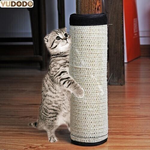 Natural Non-toxic Sisal Hemp Cat Scratching Post Protecting Furniture Grinding Claws Cat Scratcher Toy