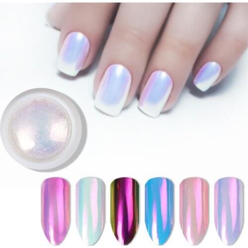 Neon Symphony Pearl Solid Mirror Nail Powder Glitter Dust Holographic Nails Art UV Gel Polish Chrome Pigment Nail Decorations