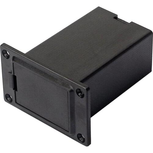 New 1pc 9V Battery Black Holder Case Box Compartment Cover Guitar Bass Pickup