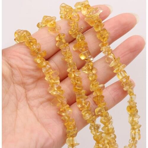 New Natural Stone Citrine Beads Irregular Exquisite Gravel Beaded for Jewelry Making DIY Necklace Bracelet Accessories 5-8mm