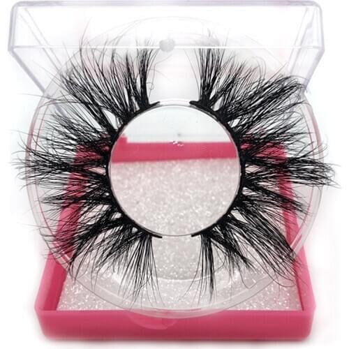 New arrivals 3D Mink Hair False Eyelashes 25mm Extra Long Criss-cross Wispy Fluffy Lashes Extension Handmade Makeup Eyelash