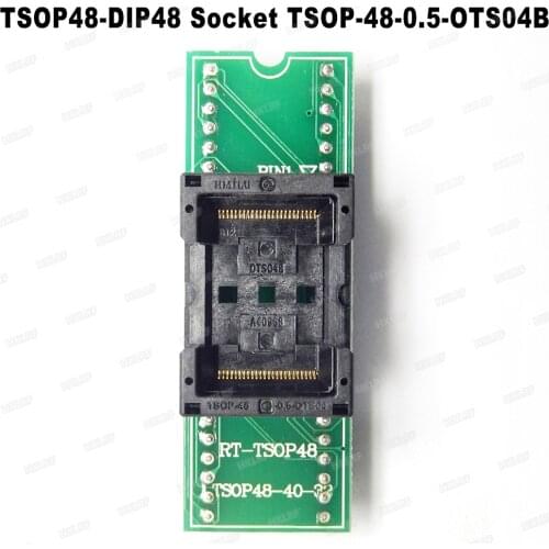 Original New TSOP48 to DIP48 Socket Adapter TSOP-48-0.5-OTS04B For RT809H XELTEK Programmer