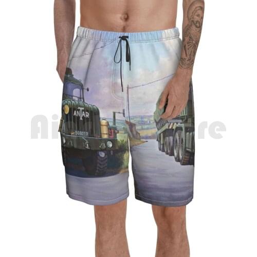 Thornycroft Antar Beach Shorts Men Beach Pants Swim Trunks Transportart Antar Thornycroft Lorry Reme Rasc Army